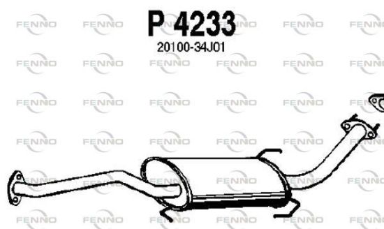 Obrázok Stredný tlmič výfuku FENNO  P4233