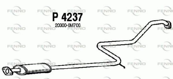 Obrázok Stredný tlmič výfuku FENNO  P4237