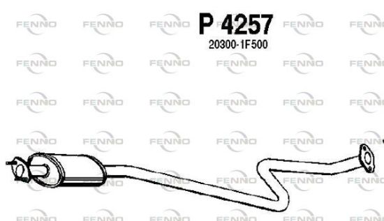 Obrázok Stredný tlmič výfuku FENNO  P4257