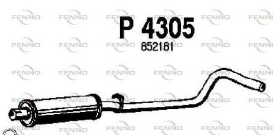 Obrázok Stredný tlmič výfuku FENNO  P4305