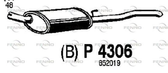 Obrázok Koncový tlmič výfuku FENNO  P4306