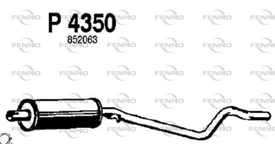 Obrázok Stredný tlmič výfuku FENNO  P4350