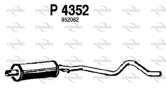 Obrázok Stredný tlmič výfuku FENNO  P4352