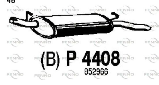 Obrázok Koncový tlmič výfuku FENNO  P4408