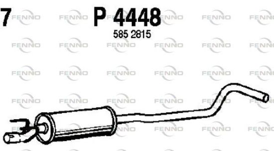 Obrázok Stredný tlmič výfuku FENNO  P4448