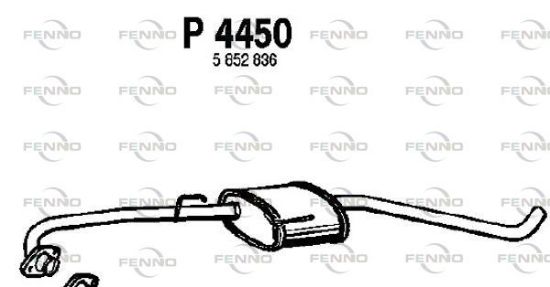 Obrázok Stredný tlmič výfuku FENNO  P4450