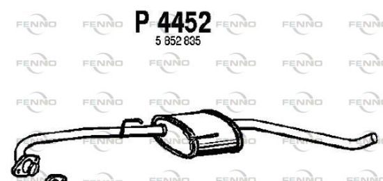 Obrázok Stredný tlmič výfuku FENNO  P4452