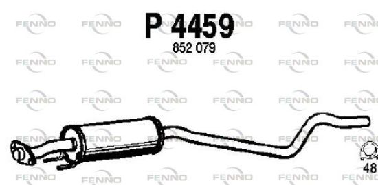 Obrázok Stredný tlmič výfuku FENNO  P4459