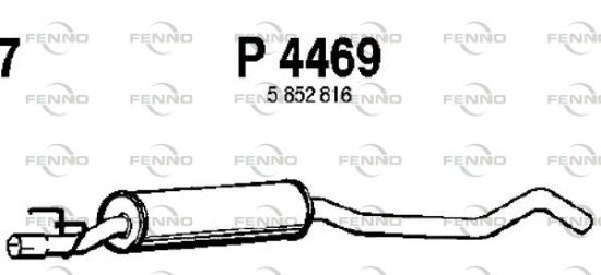 Obrázok Stredný tlmič výfuku FENNO  P4469