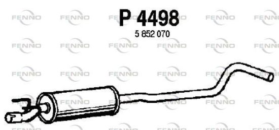Obrázok Stredný tlmič výfuku FENNO  P4498