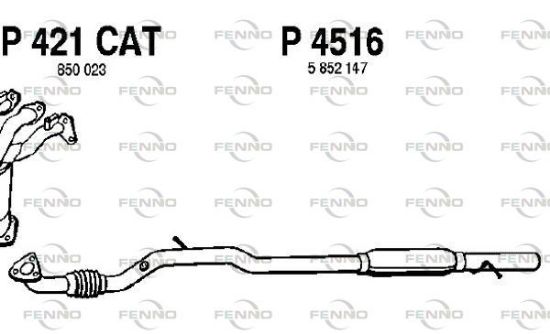 Obrázok Stredný tlmič výfuku FENNO  P4516