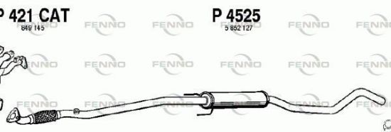 Obrázok Stredný tlmič výfuku FENNO  P4525