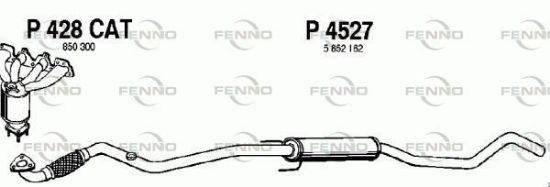 Obrázok Stredný tlmič výfuku FENNO  P4527