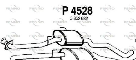 Obrázok Stredný tlmič výfuku FENNO  P4528