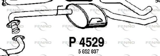 Obrázok Stredný tlmič výfuku FENNO  P4529