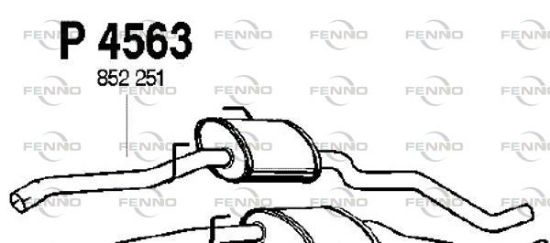 Obrázok Stredný tlmič výfuku FENNO  P4563