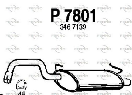 Obrázok Koncový tlmič výfuku FENNO  P7801
