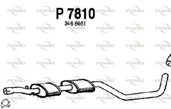 Obrázok Stredný tlmič výfuku FENNO  P7810
