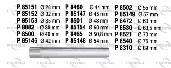 Obrázok Vyfukove potrubie, univerzalne FENNO  P8521