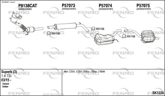 Obrázok Výfukový systém FENNO  SK1224