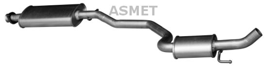 Obrázok Stredný tlmič výfuku ASMET  29004