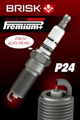 Obrázok Zapaľovacia sviečka BRISK P24 Iridium Premium+ 1927