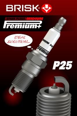 Obrázok Zapaľovacia sviečka BRISK P25 Iridium Premium+ 1928