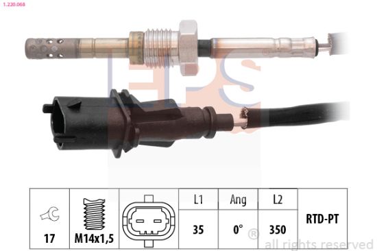 Obrázok Snímač teploty výfukových plynov EPS Made in Italy - OE Equivalent 1220068