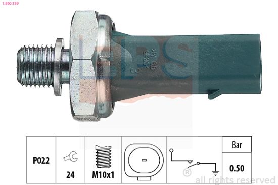Obrázok Olejový tlakový spínač EPS Made in Italy - OE Equivalent 1800139