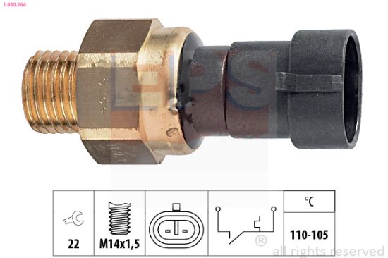 Obrázok Teplotný spínač ventilátora chladenia EPS Made in Italy - OE Equivalent 1850264