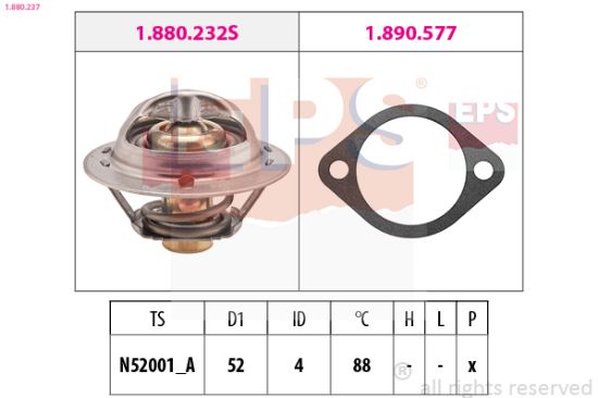 Obrázok Termostat chladenia EPS Made in Italy - OE Equivalent 1880237