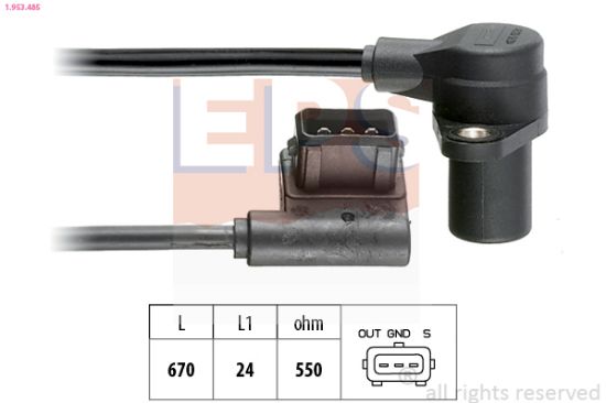 Obrázok Snímač impulzov kľukového hriadeľa EPS Made in Italy - OE Equivalent 1953485