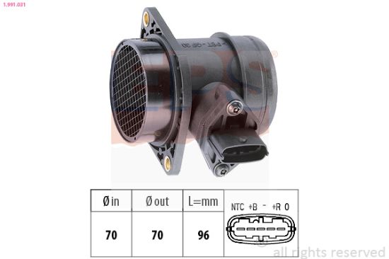 Obrázok Merač hmotnosti vzduchu EPS Made in Italy - OE Equivalent 1991031