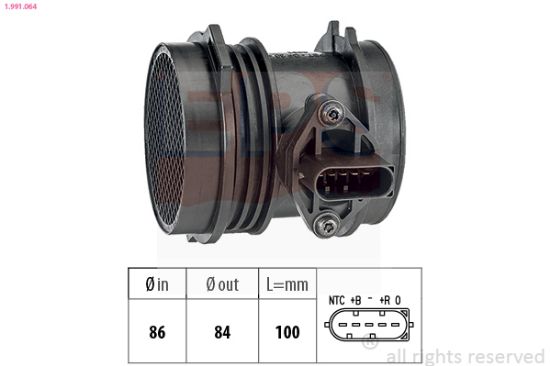 Obrázok Merač hmotnosti vzduchu EPS Made in Italy - OE Equivalent 1991064