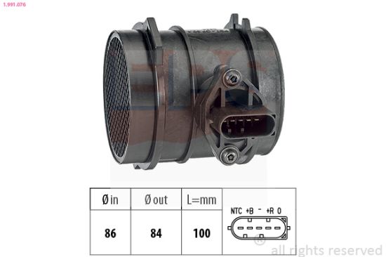 Obrázok Merač hmotnosti vzduchu EPS Made in Italy - OE Equivalent 1991076
