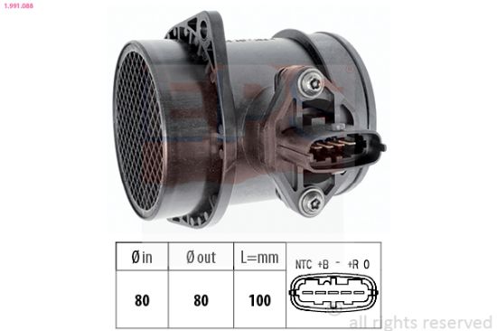 Obrázok Merač hmotnosti vzduchu EPS Made in Italy - OE Equivalent 1991088