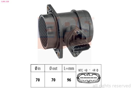 Obrázok Merač hmotnosti vzduchu EPS Made in Italy - OE Equivalent 1991159