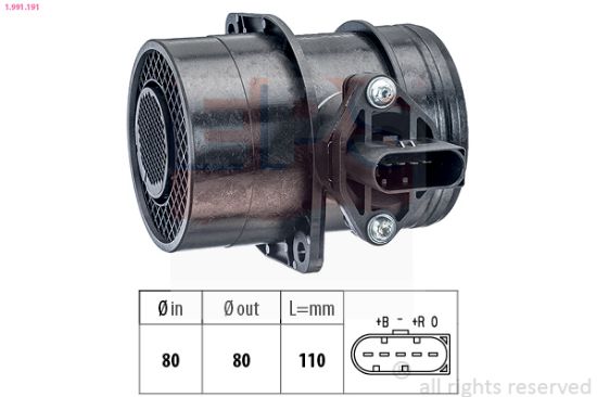 Obrázok Merač hmotnosti vzduchu EPS Made in Italy - OE Equivalent 1991191