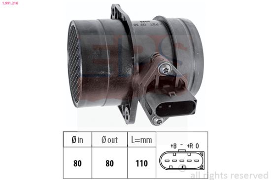 Obrázok Merač hmotnosti vzduchu EPS Made in Italy - OE Equivalent 1991216