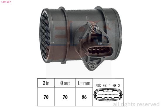 Obrázok Merač hmotnosti vzduchu EPS Made in Italy - OE Equivalent 1991257