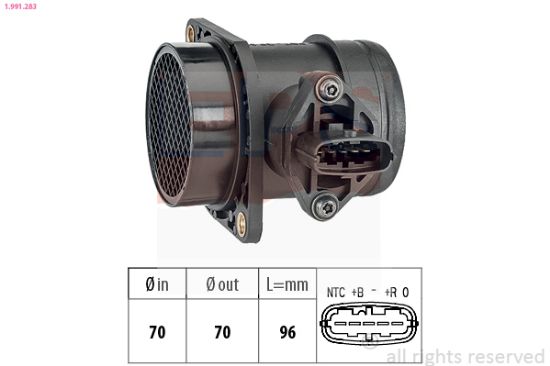 Obrázok Merač hmotnosti vzduchu EPS Made in Italy - OE Equivalent 1991283