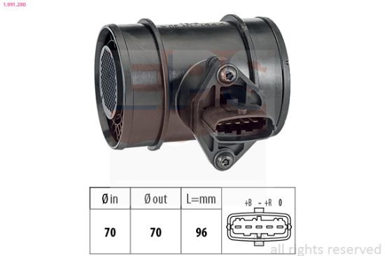 Obrázok Merač hmotnosti vzduchu EPS Made in Italy - OE Equivalent 1991290