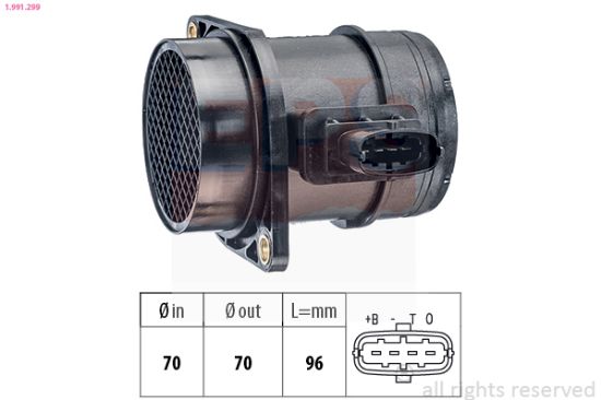 Obrázok Merač hmotnosti vzduchu EPS Made in Italy - OE Equivalent 1991299