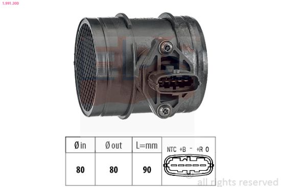 Obrázok Merač hmotnosti vzduchu EPS Made in Italy - OE Equivalent 1991300