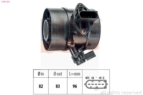 Obrázok Merač hmotnosti vzduchu EPS Made in Italy - OE Equivalent 1991354