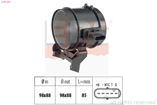 Obrázok Merač hmotnosti vzduchu EPS Made in Italy - OE Equivalent 1991355
