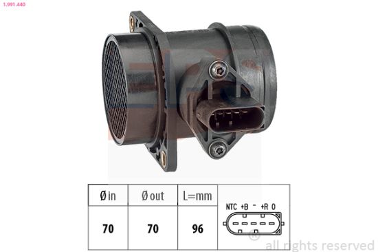Obrázok Merač hmotnosti vzduchu EPS Made in Italy - OE Equivalent 1991440