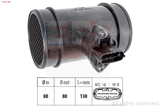 Obrázok Merač hmotnosti vzduchu EPS Made in Italy - OE Equivalent 1991495
