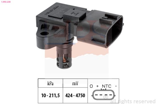 Obrázok Senzor tlaku nastavenia výżky EPS Made in Italy - OE Equivalent 1993230