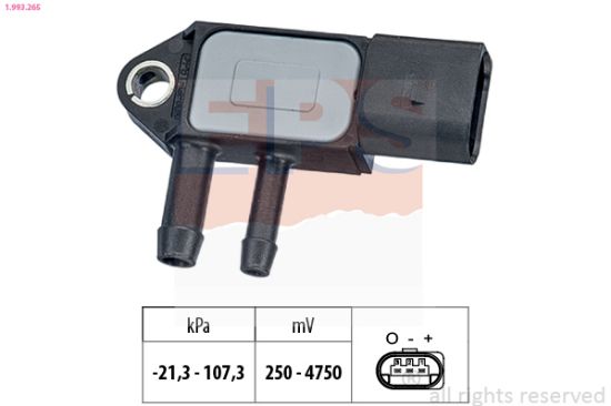 Obrázok Snímač tlaku výfukových plynov EPS Made in Italy - OE Equivalent 1993265
